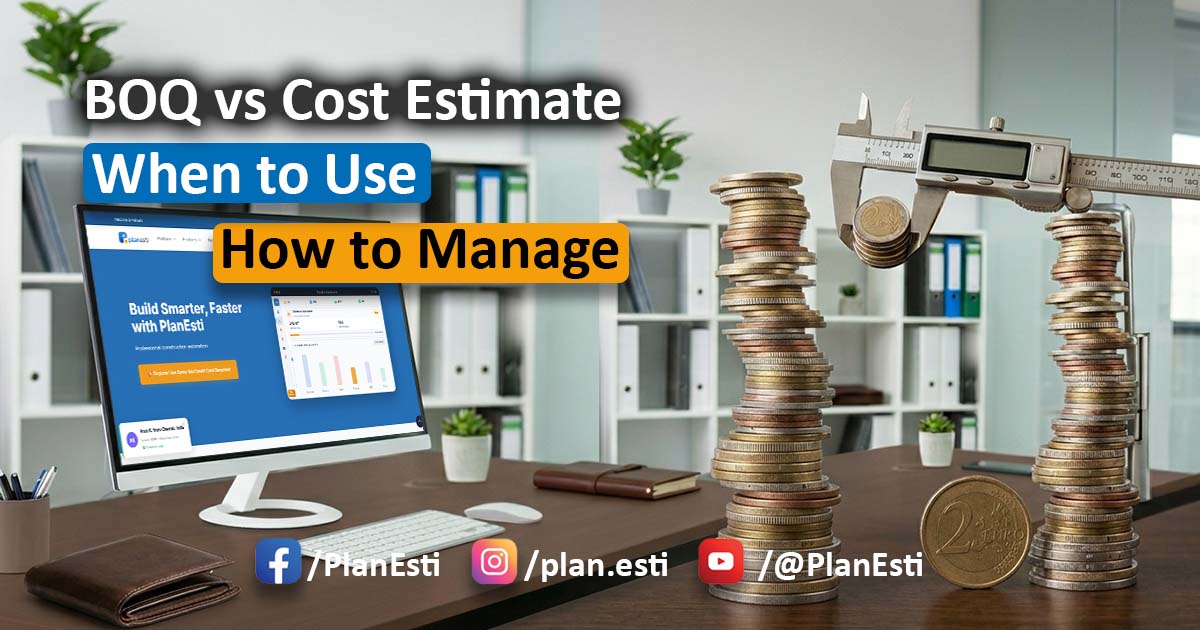 BOQ vs Cost Estimate | When to Use Each and How to Manage Both