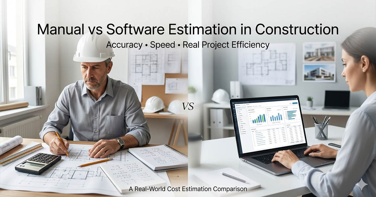 Manual vs Software Estimation in Construction: Key Differences, Benefits & Best Practices